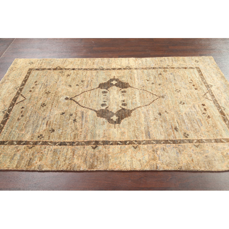 Tapis d'intérieur / extérieur à motif géométrique marocain noué à la main 5 x 8