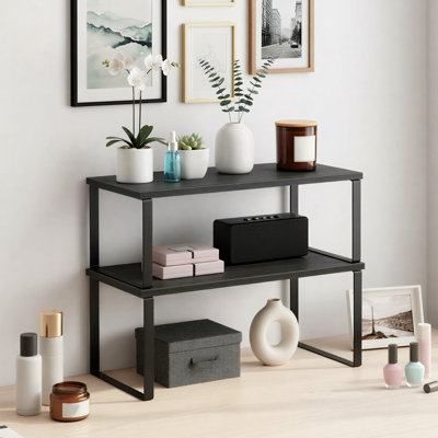 Ensemble de 2 organisateurs de tablettes extensibles, comptoir de cuisine et support à épices pour garde-manger et armoire