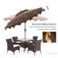 Parasol de terrasse de 9 pi avec bouton poussoir inclinable et manivelle Outsunny