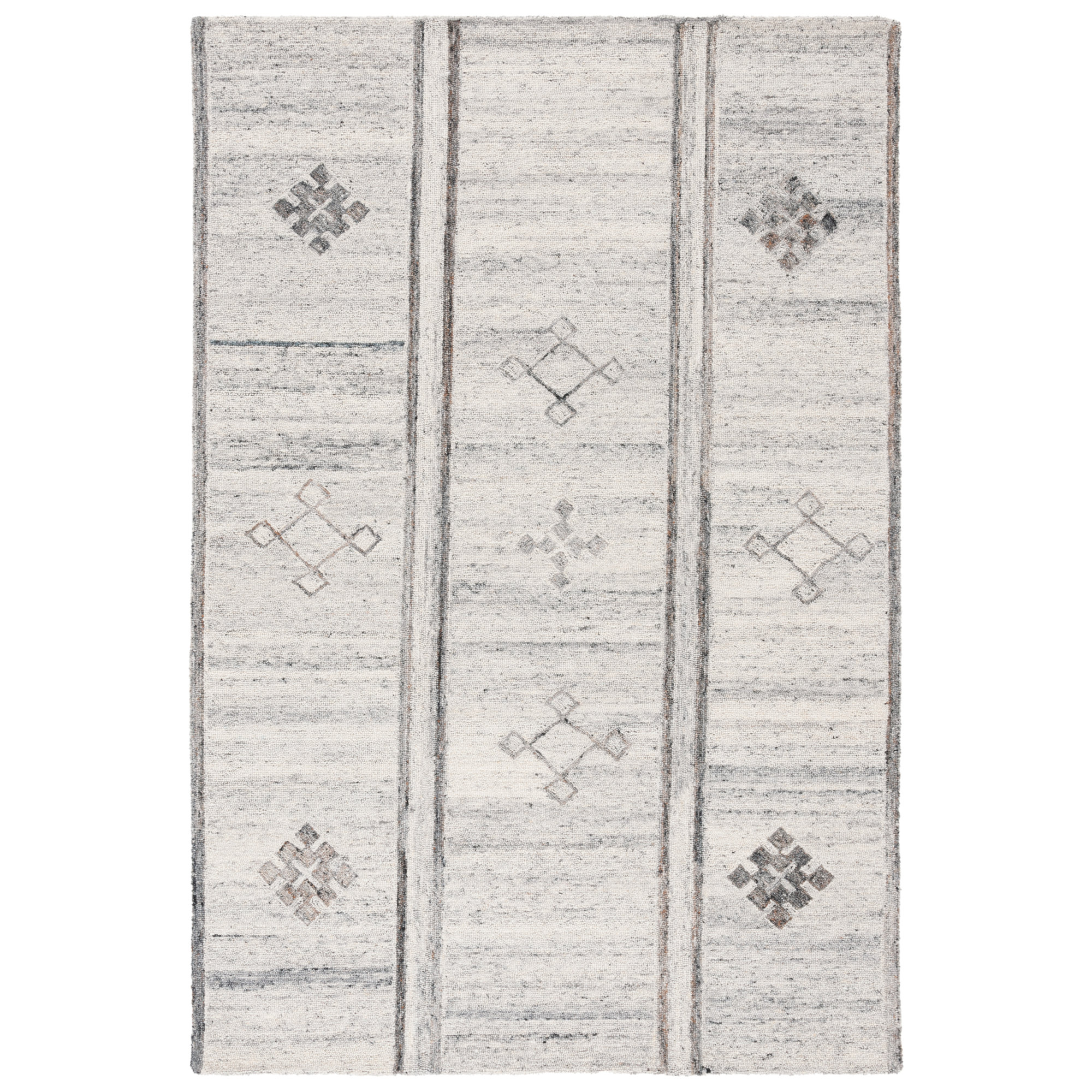 Jax Hand Tufted Brown / Beige Rug, Rectangle 5' x 8'