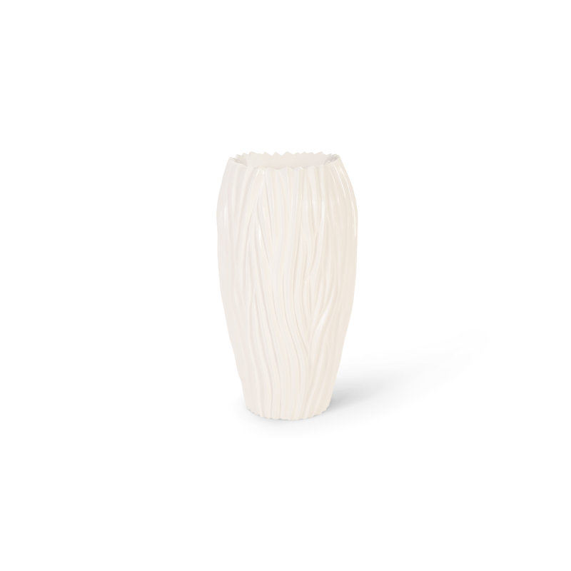 Alon Resin Pot Planter, Gel Coat White, 28" H x 14" W x 14" D
