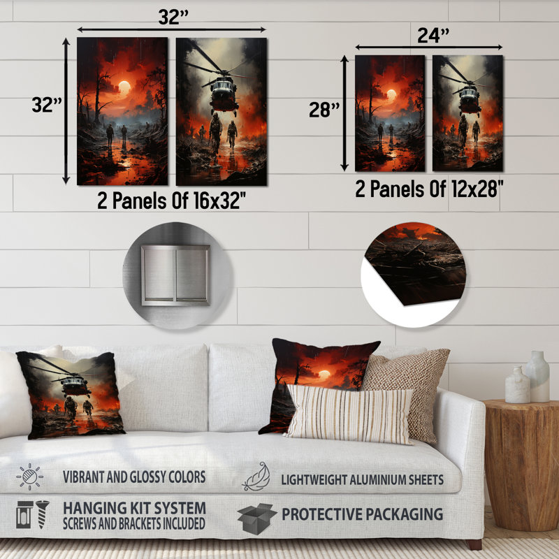 Ensemble de 3 décorations murales en métal abstraites, H 28 po x l 24 po