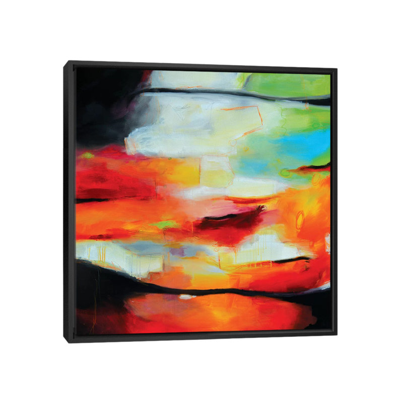 « eternal moment », reproduction d’art sur toile tendue, H 26 po x l 26 po x P 1,5 po, Toile avec cadre noir, Pas de tapis