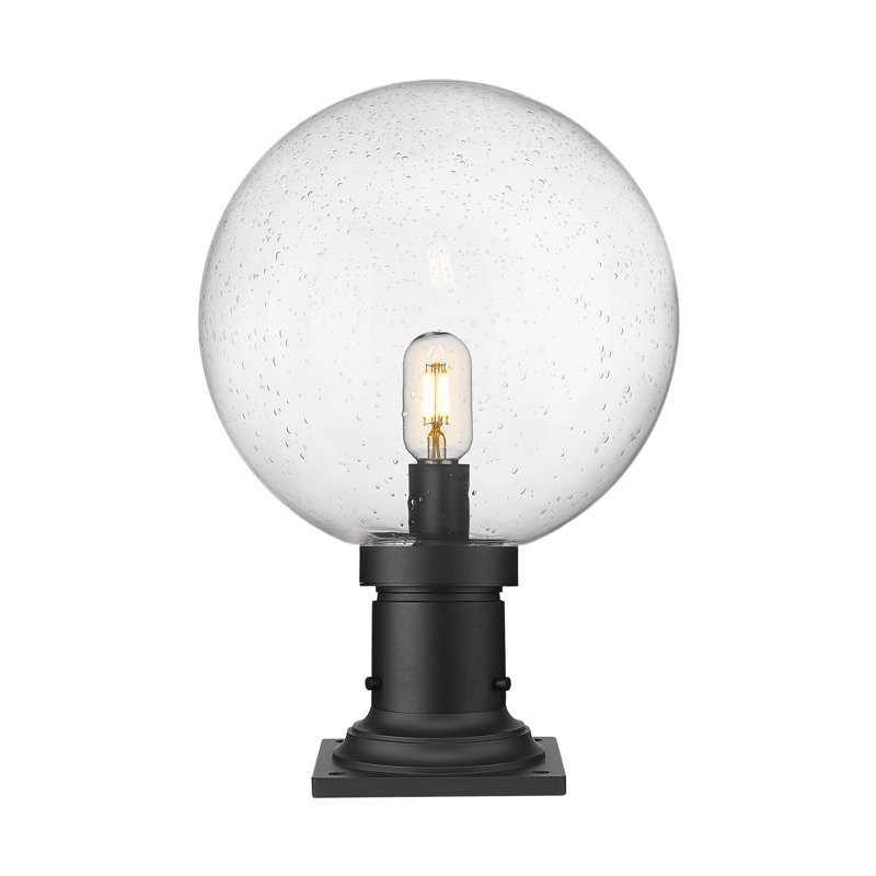 Plafonnier noir à 1 lumière H 17,75 po, Bullé
