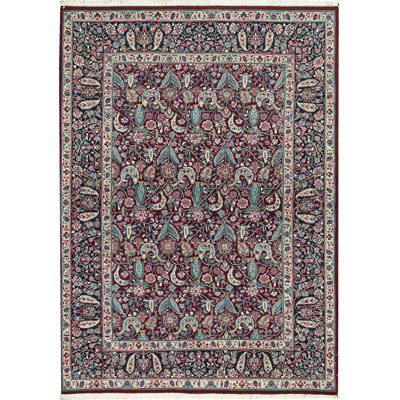 Hand-Knotted High-Quality Wine Area Rug