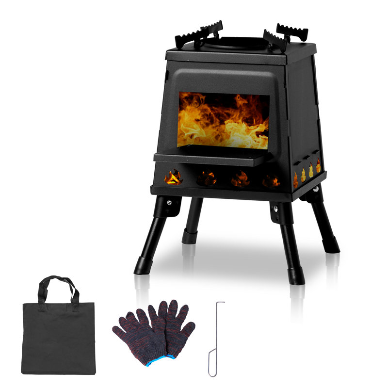 Winado Single Burner High Pressure Wood Burning Outdoor Stove, 13.39" H x 10.63" W x 10.63" D