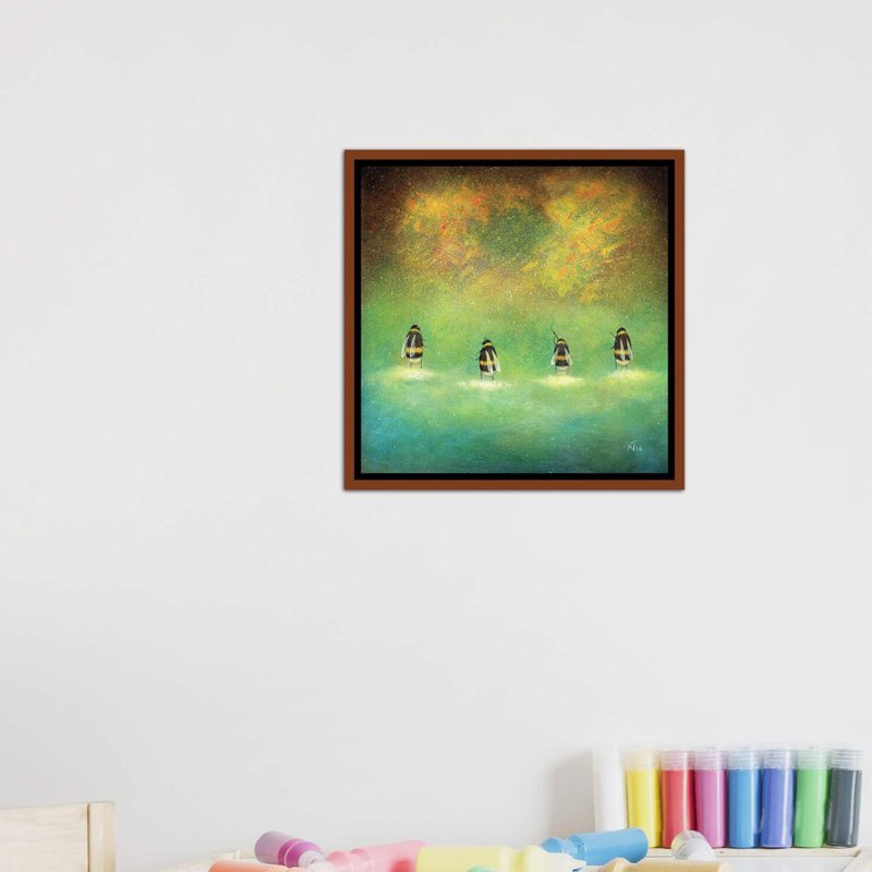 «Beneath the Stars» par Neil Thompson - reproduction d'art, Pas de tapis, Toile à cadre en bois classique