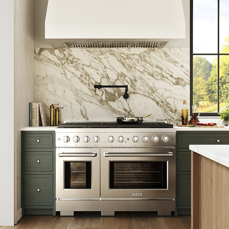 ZLINE 48 in. Paramount Dual Fuel Range with 8 Burner DuoPro Cooktop & Dual Ovens in Stainless Steel, Stainless Steel