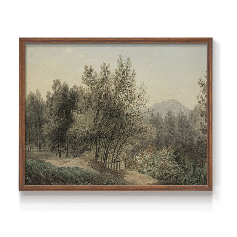 Paysages rétro-CDX III - reproduction encadrée, H 8 po x l 10 po, Noyer