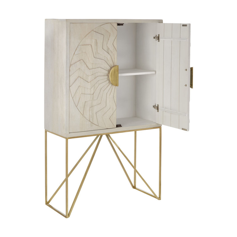 Utsav 89cm Solid Wood Sideboard