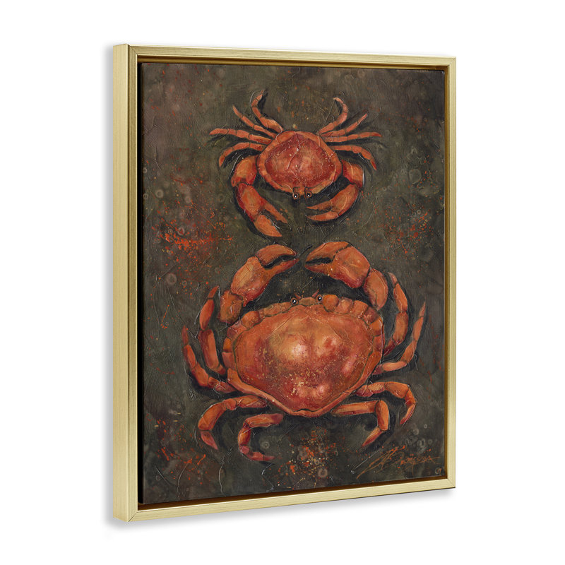 Petite et grande paire de cadres flottants en crabe, design par Jody Bergsma, H 31 po x l 25 po