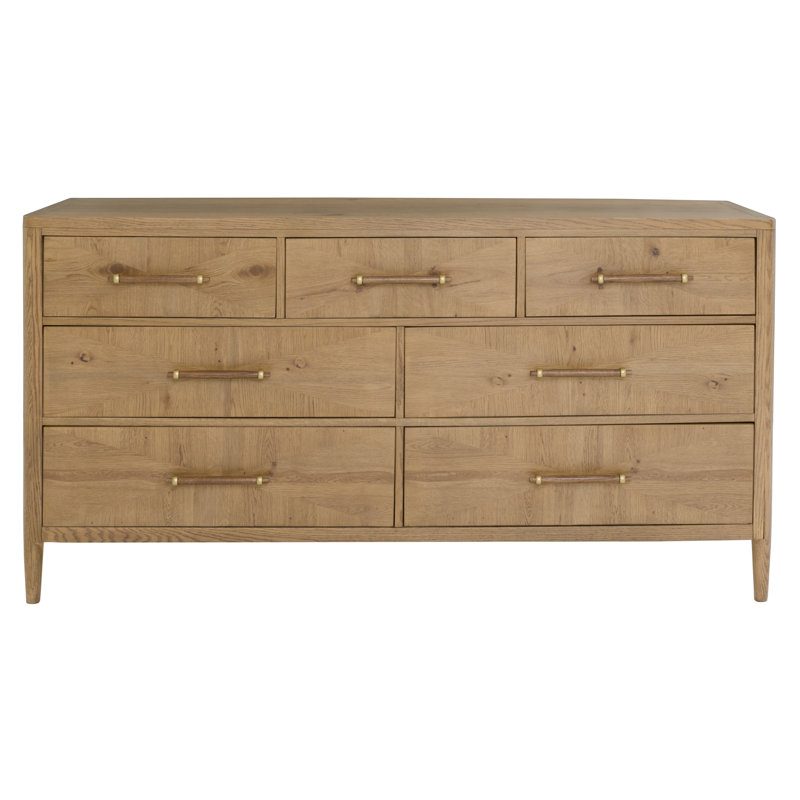 Maxwell 7 - Drawer Solid Wood Dresser, Sunlit Oak