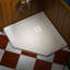 Pont en bois 38 po X 38 po Couvercle de drain de base de douche à surface solide Neo-Angle-115681073