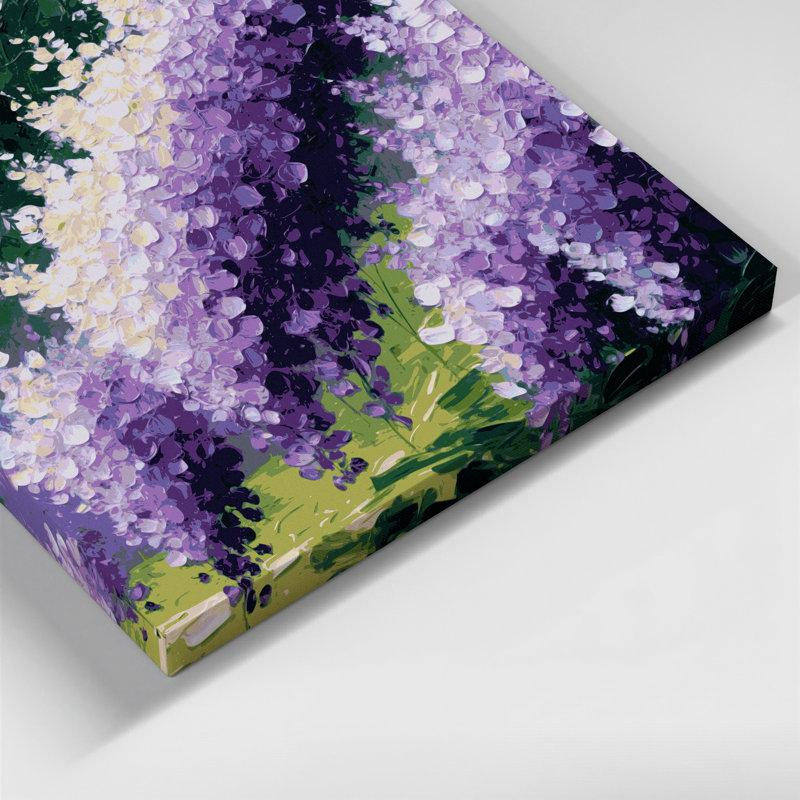 «Botanical Lilacs Beige», art mural sur toile, H 8 po x l 10 po