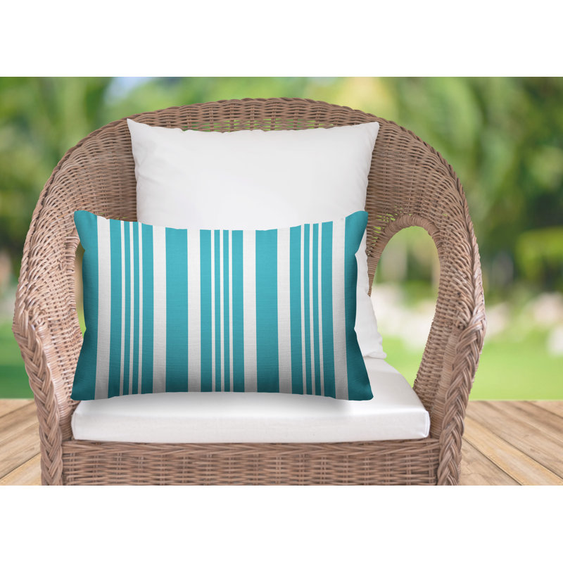 Housse et insert de coussin rectangulaire d'extérieur Healthcliff, Turquoise