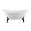 Baignoire de trempage sur pattes 67 "avec drain, pattes et plateau en bambou 67" Streamline-1576153816-1576153818