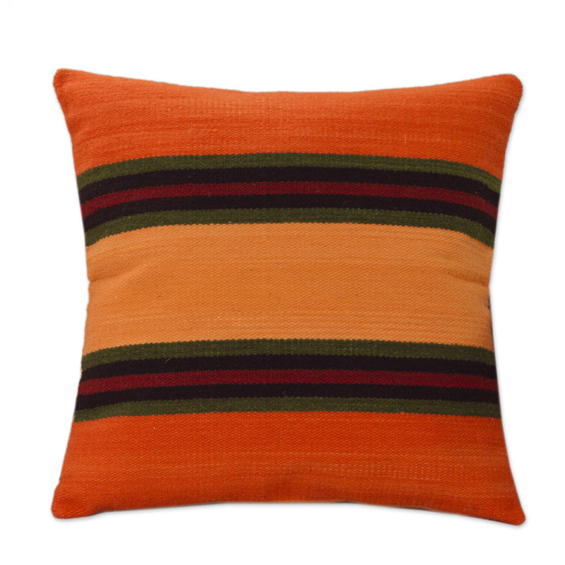 Striped Cotton Blend Pillow Cover