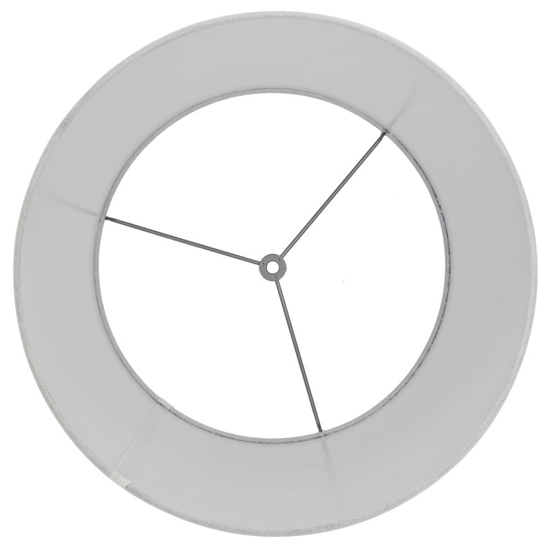 Abat-jour empire en lin 9 po H, Blanc