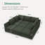 Canapé-lit modulaire rembourré avec rangement vert-906433891