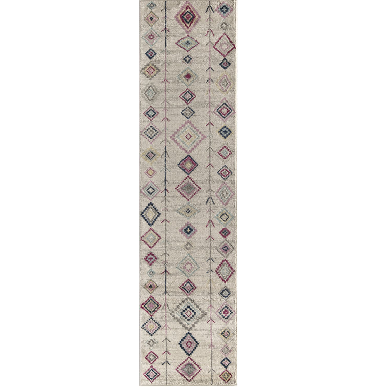 Tapis tribal autochtone ivoire Aston