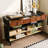 Brown+Black Solid Wood Sideboard