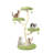 5'11" H Tall Cat Tree Flower Shape Scratching Post Cat Tower-1184608506