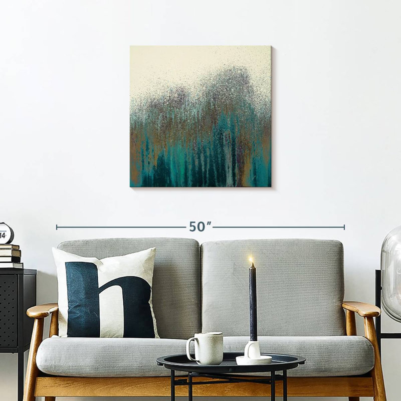 Teal Woods, 24" H x 24" W