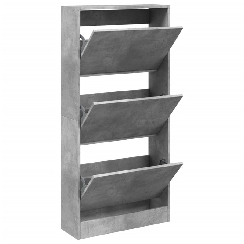 Meuble à chaussures vidaXL, Gris béton