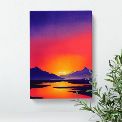Mountain Sunset No.4 - Wrapped Canvas Print