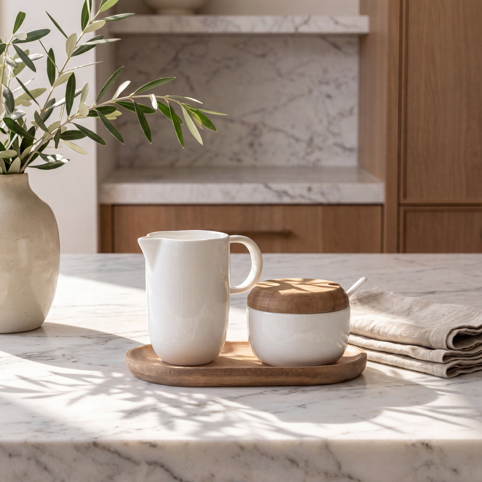 Bonjour Cream and Sugar Set with Tray