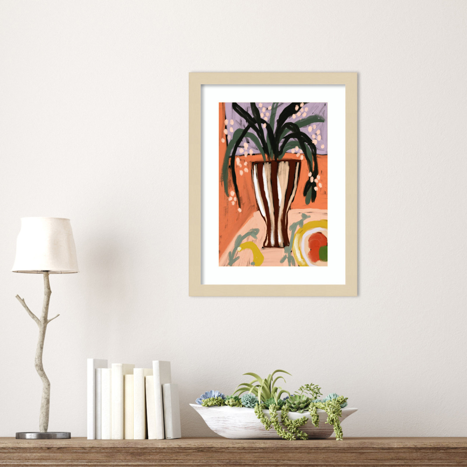Floral Still Life No. 3 Print, Brown, 17" H x 13" W