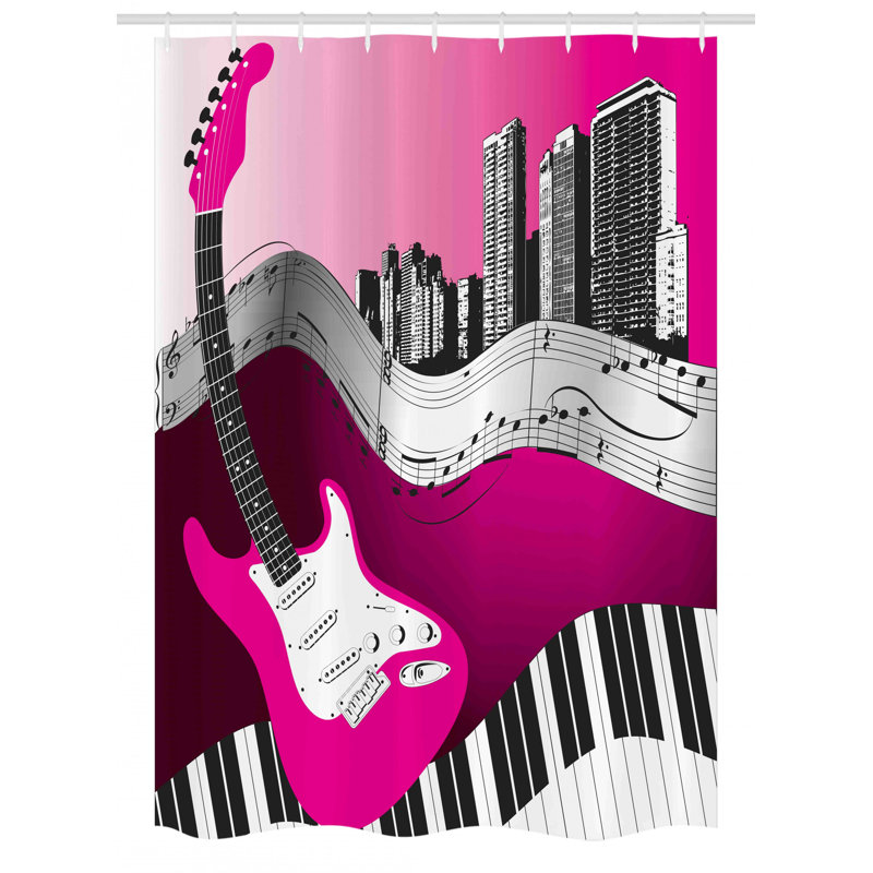Shower Curtain with Hooks Included, 54" W x 78" L
