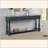 63" Long Console Table With Drawers And Shelf For Entryway, Hallway, Living Room, Acacia Wood Table-1111452658