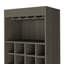 Armoire de bar haute de 71 po avec 16 casiers, tablette, plateau dissimulable et double porte Kava-2073914707