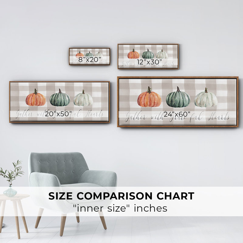 «Gather With Grateful Hearts», toile encadrée