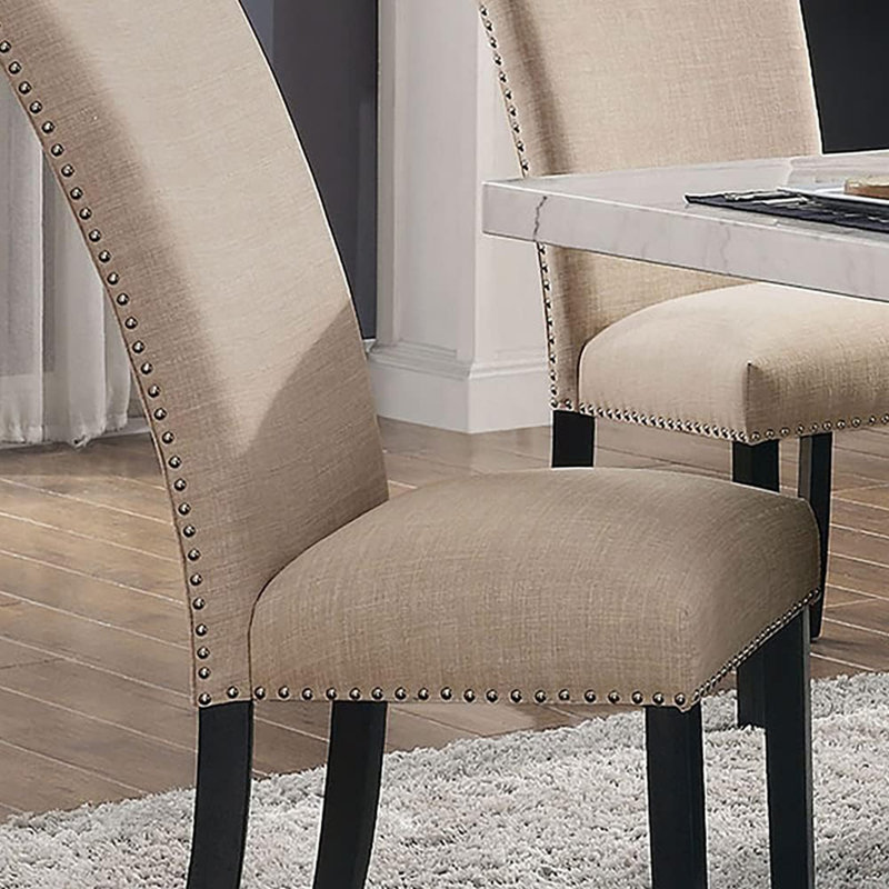 Chaises d'appoint de salle à manger 2 pièces Beige, Beige