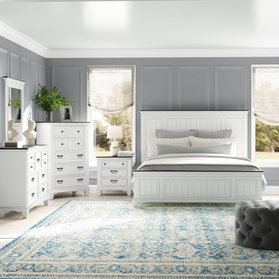 Withyditch Wood Bedroom Set With Shiplap Panel King Bed, Dresser, Mirror, Nightstand, and Chest -  Laurel Foundry Modern FarmhouseÂ®, 301E77F9B2EF41BA9D982702ABCE7D6F