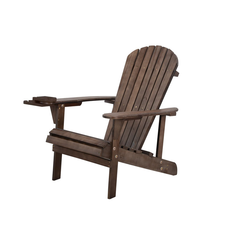 Barrand Pine Outdoor Adirondack Chair, Dark Brown