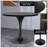 Heatherton 36" Round Dining Table with MDF Top Kitchen Table and Black Stainless Steel Pedestal Base Seats 2-4 Person-823705487
