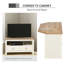 Meuble télé d'angle avec tiroir et compartiment de rangement ouvert pour salon HOMcom