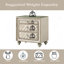 Table de chevet en velours beige Lucienne