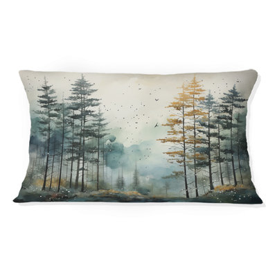 Coussin décoratif Tonalisme Whispering Pines Pointillism II - Forest