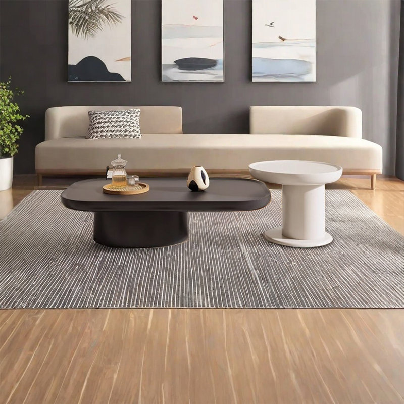 Table basse de salon de style crème, H 12,59 po x L 47,24 po x l 23,62 po