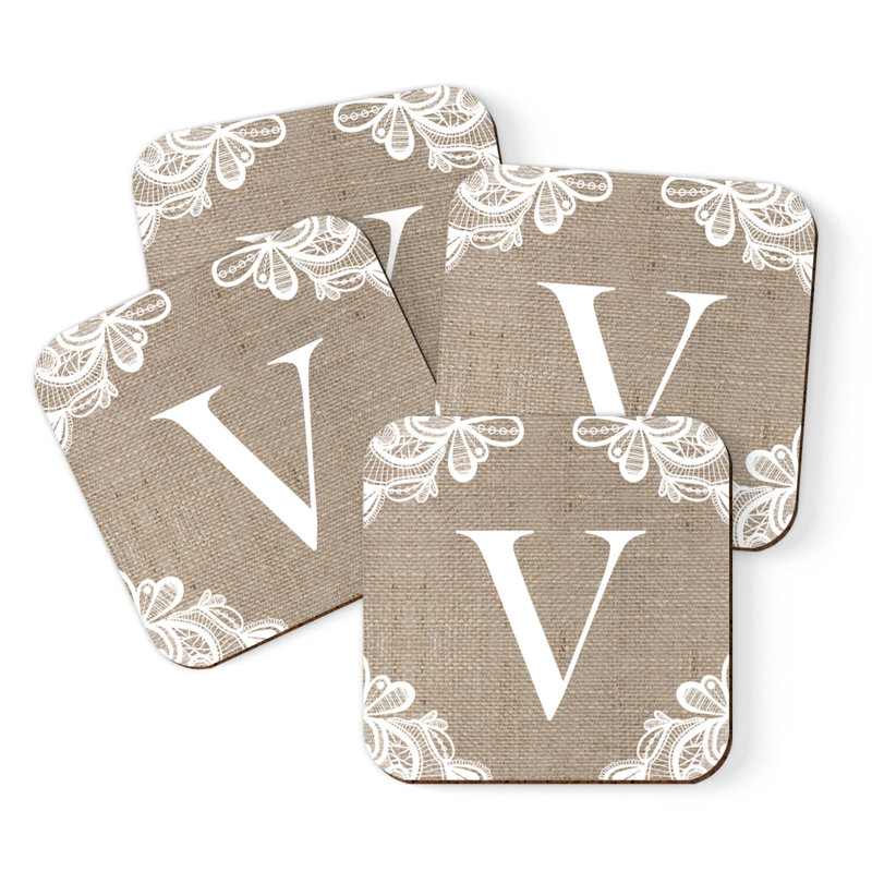Sous-verres Café à monogramme, V
