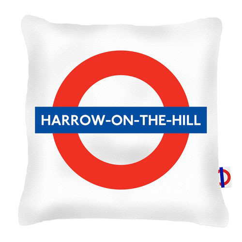 Harrow on the Hill Tube Station London Transport Cushion