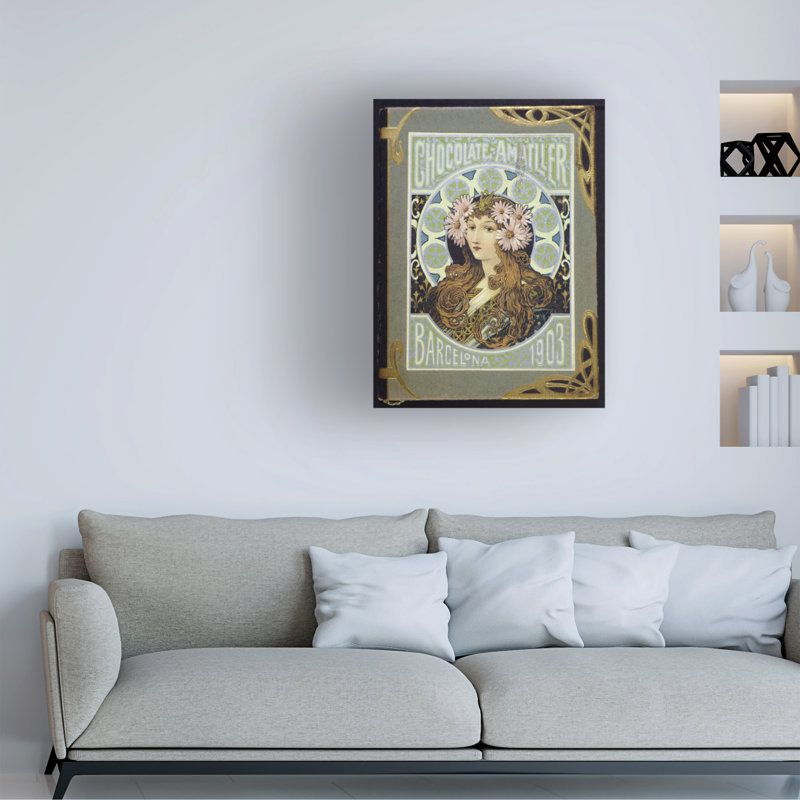 Art espagnol sur toile Amatller, école espagnole, 1903, H 19 po x l 14 po