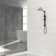 10 Inch Shower System With 5 Function Rain Hand Shower, 26.3" Slide Bar Shower Head Combo