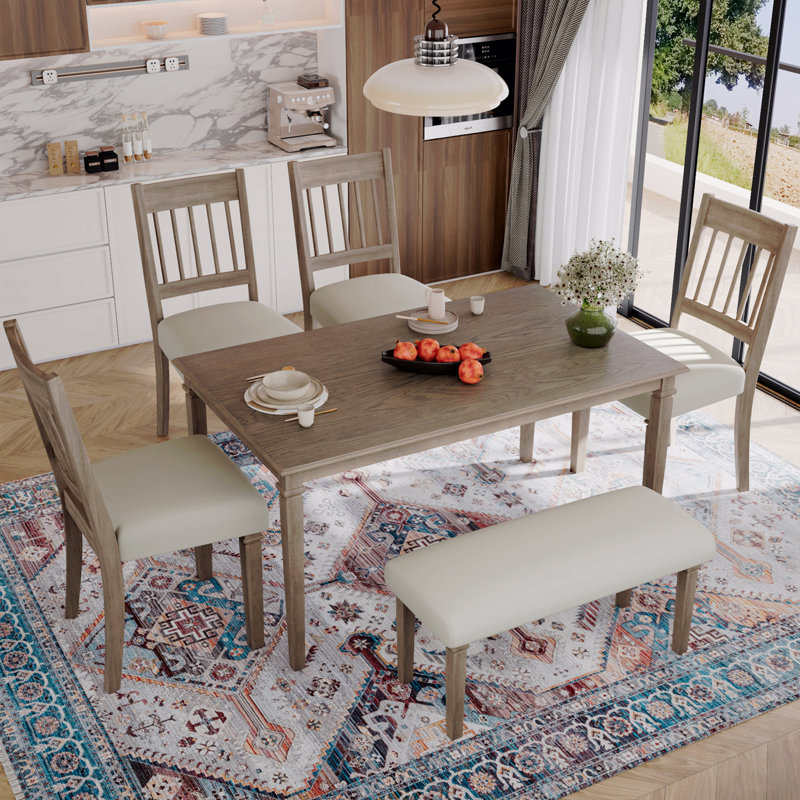 6 - Piece Dining Set, Brown