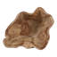 Bol décoratif en bois de teck rustique sculpté à la main - Bol décoratif moderne à forme libre pour décoration intérieure ou tablette - 13 po, brun