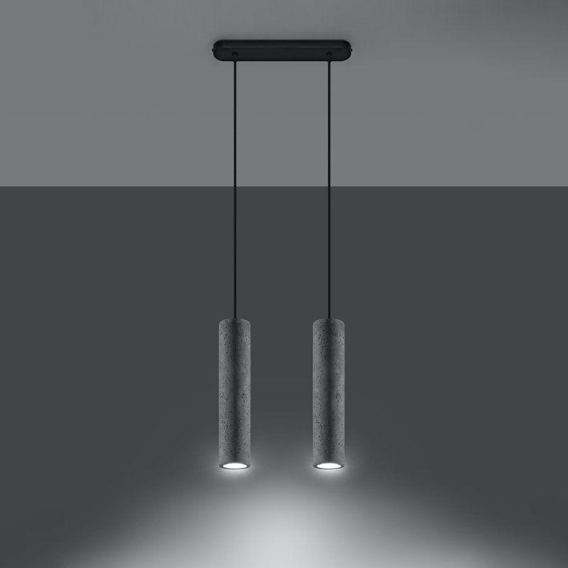Bakstran - Light Grey Pendant, 100cm H x 34cm W x 6cm D